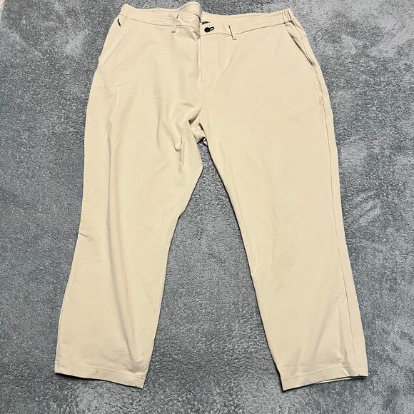 Public Rec Dealmaker Pants Mens 44 x28 Tan Beige  Straight Fit Stretch Chino - Picture 1 of 11